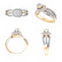 Princes & Round Cut Diamond Cluster Halo Engagement Ring